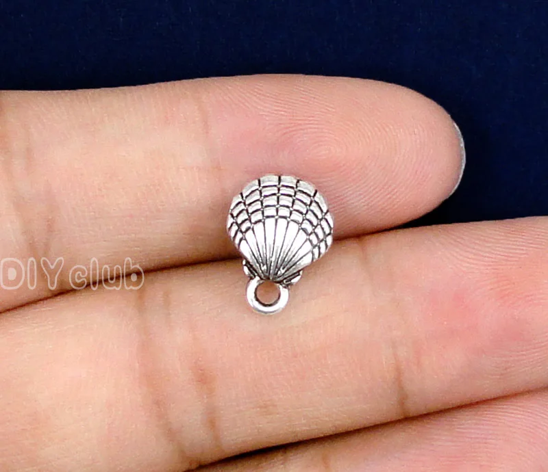 40pcs Seashell амулеты античное серебро/бронза оболочка Шарм Кулон 3D 13x10мм|charm pendant|charm