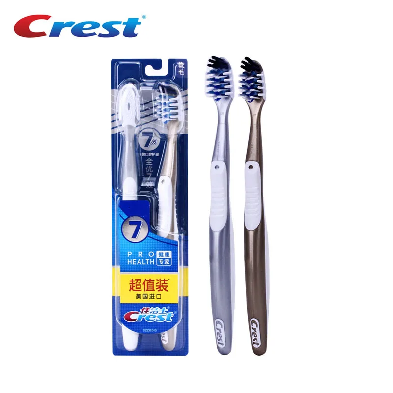 

Manual Toothbrush Crest Ultra Soft Toothbrush Seven Effect Pro Health Genuine Rainbow Tooth Brushes 2 Toothbrushes One Pack