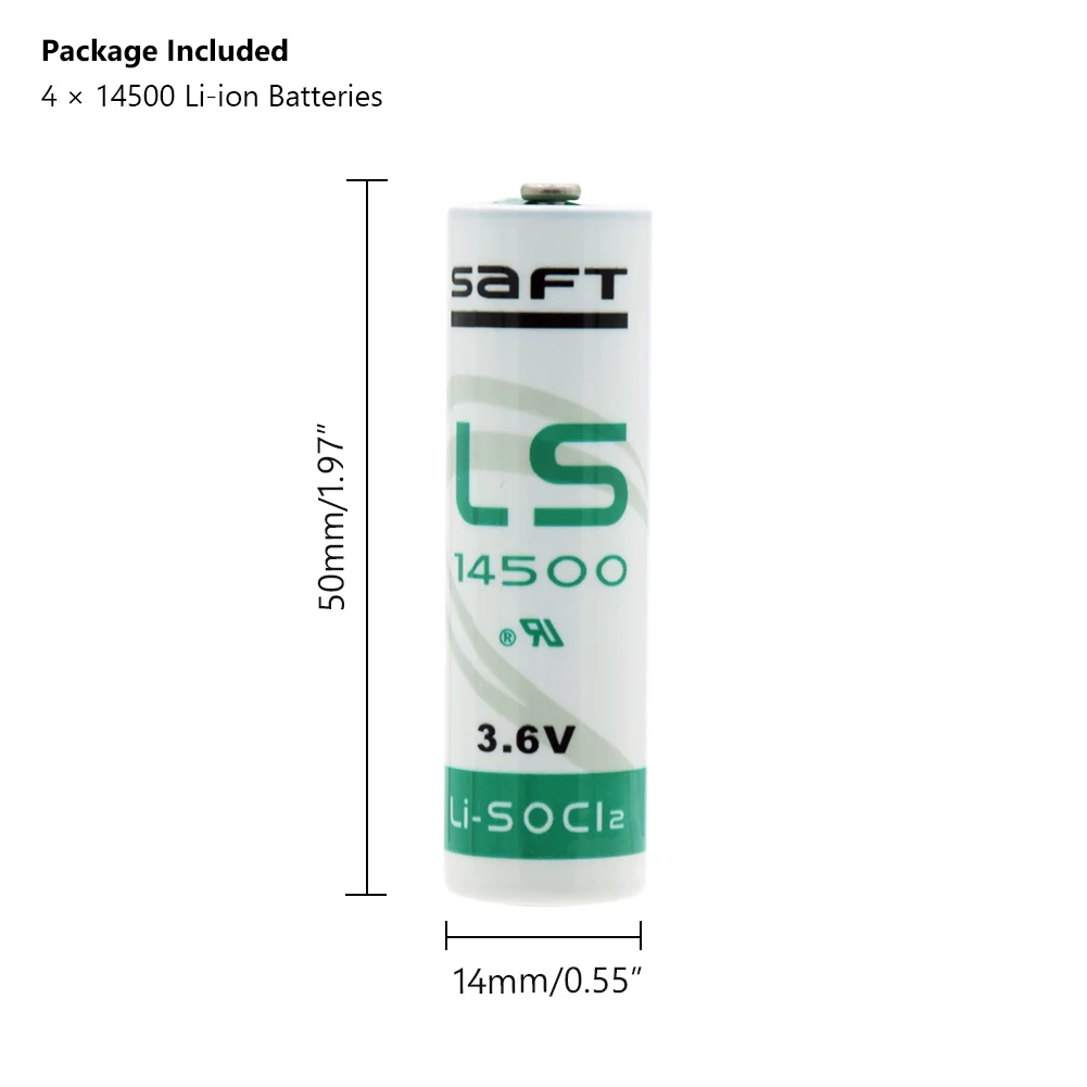 4 шт 3 6 V 2000mAh 14500 Li SOCl2 начальной Батарея со сварочным шпильки для компьютерами на