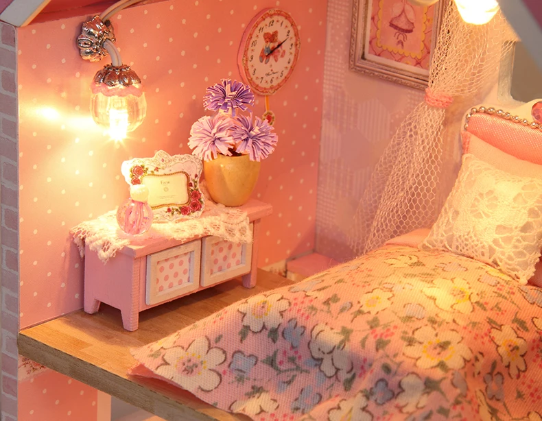Мебель DIY Кукольный дом Wodden Miniatura кукольные дома мебель комплект DIY головоломки собрать кукольный домик игрушки для детей подарок A036
