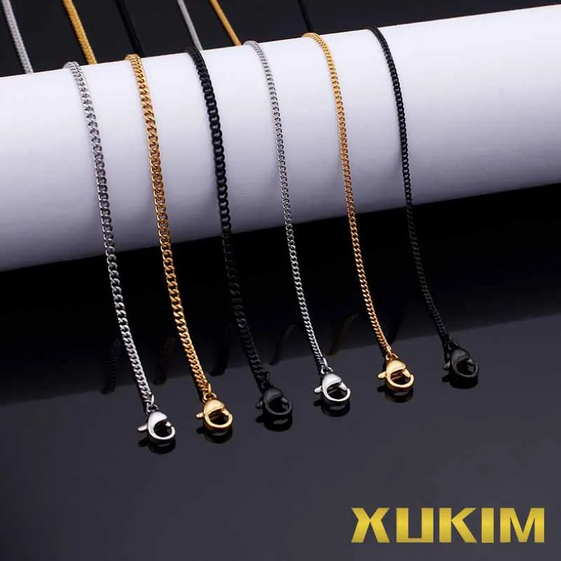Ювелирные изделия XCN224 Xukim цепочка из титановой стали золотого цвета для мужчин