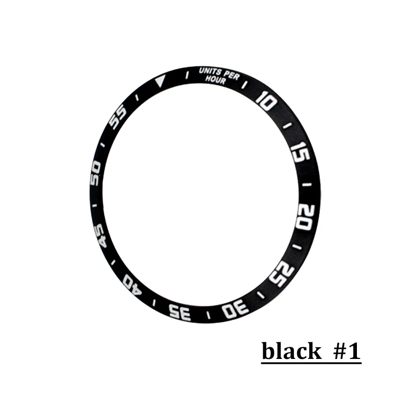 black time 1 Gear S3 Frontier для samsung Galaxy Watch 46 мм 42 мм, чехол, защитное Спортивное металлическое кольцо, клеящееся, аксессуары для часов - Цвет ремешка: black time 1