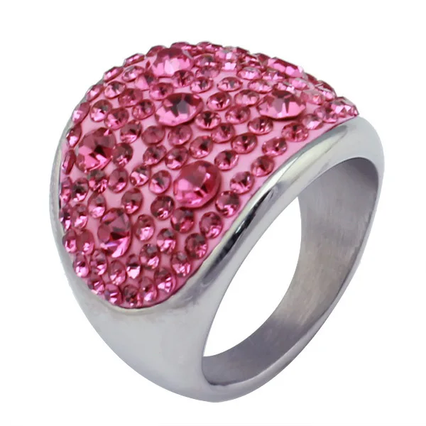 Женские круглые кольца Anillos из нержавеющей стали белый черный серый синий