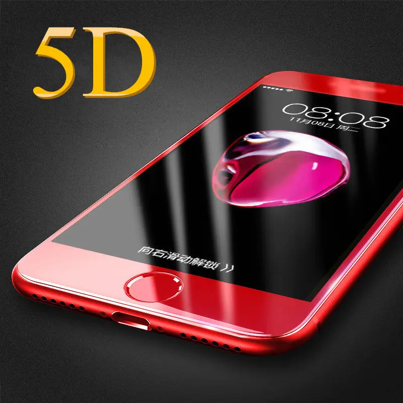 Новейший 5D Полноэкранный протектор из закаленного стекла для iPhone 6 6S 7 Plus с