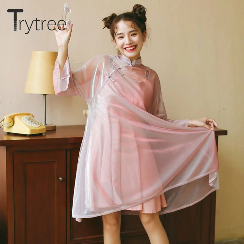 Trytree летнее и осеннее платье для девочек на каждый день Женские сапоги до колена