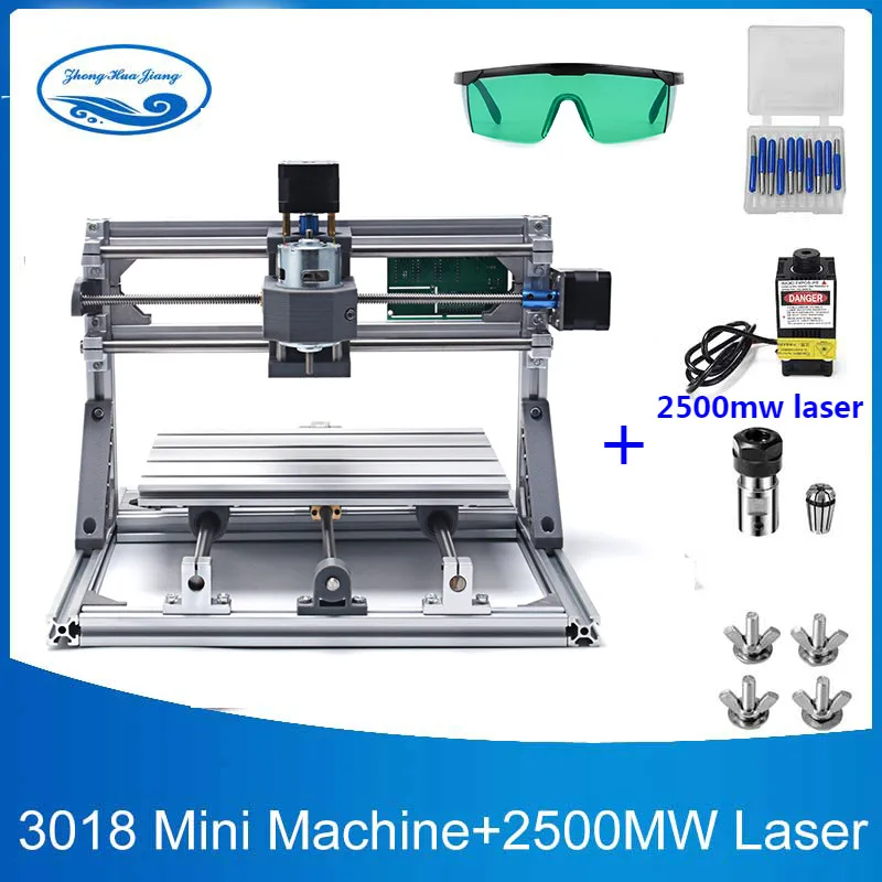 2500mw CNC3018 withER11, diy мини ЧПУ гравировальный станок, лазерная гравировка, Pcb ПВХ фрезерный станок, деревообрабатывающий станок, cnc 3018, лучшие передовые игрушки - Цвет: 2500mw