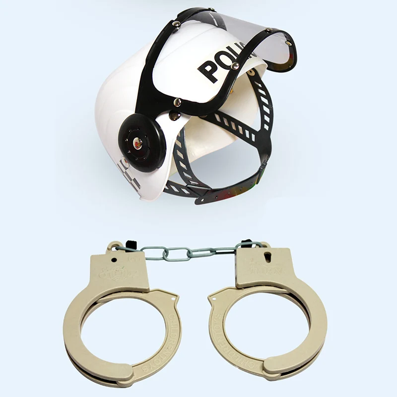 5 шт./компл. детские игрушки Riot Police Hat Косплей Детский шлем Cop наручники рация