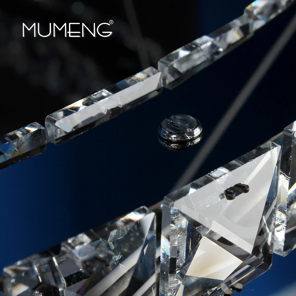 Модный светодиодный светильник с кристаллами 2 кольца Алмазный 68 Вт K9 кристалл