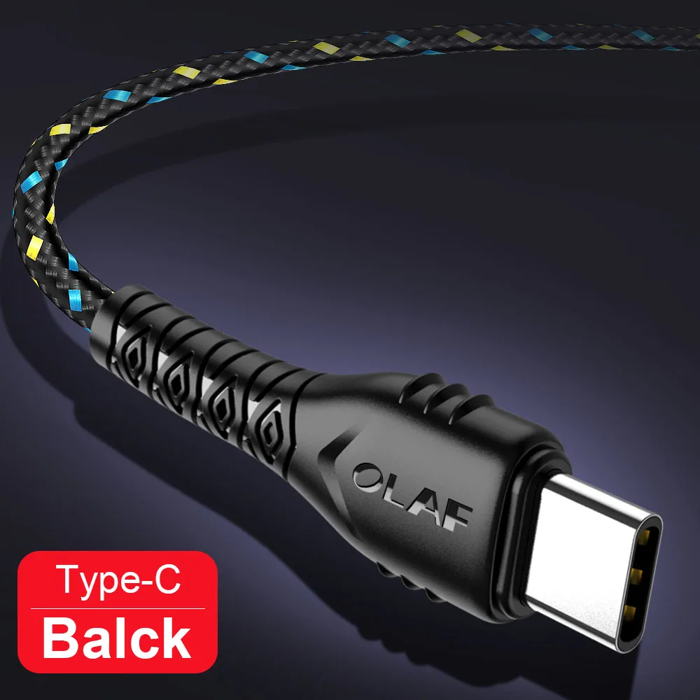 OLAF 2.4A usb type c кабель 3 м для Xiaomi mi a2 mi 9 USB C кабель Быстрая зарядка для samsung S9 S8 A50 OnePlus 6t type-c usb-c кабель
