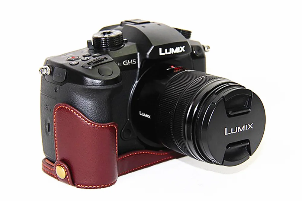 limitX Pu Leather Case Bottom Opening Version Protective Half Body Cover Base For Panasonic Lumix GH5s DC-GH5s Digital Camera |