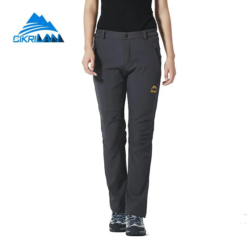 

Winter Windstopper Softshell Outdoor Climbing Hiking Pants Women Camping Trekking Cargo Trousers Sport Pantalon Senderismo