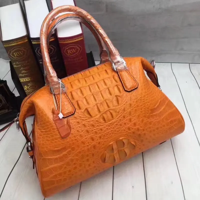 Необычная натуральная кожа аллигатора женский кошелек Подушка настоящая крокодиловая кожа женская сумка с верхней ручкой женская большая сумка на одно плечо