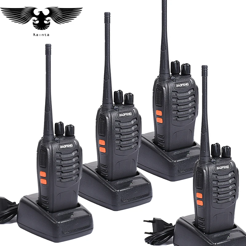 4 PZ BAOFENG BF-888S WALKIE TALKIE UHF400-470MHZ Portatile Ham Radio CB Two Way Palmare HF Ricetrasmettitore del Interphone