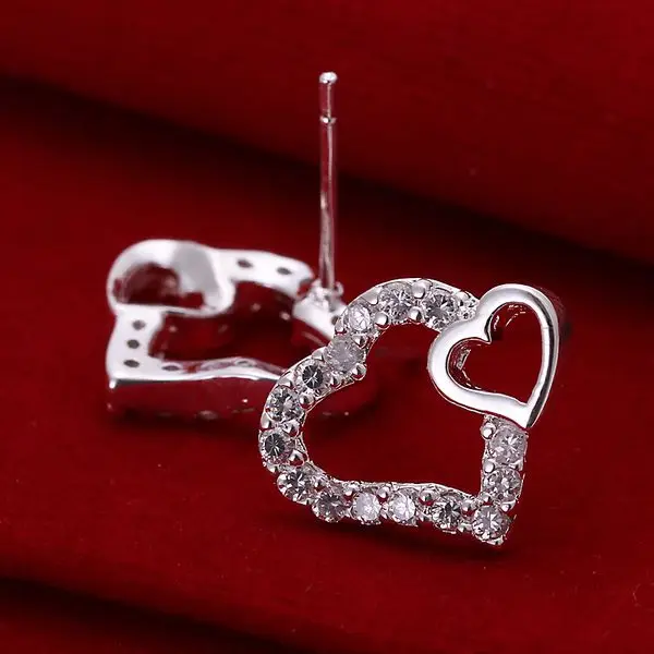 Серьги посеребренные серьги серебряные модные ювелирные инкрустированные