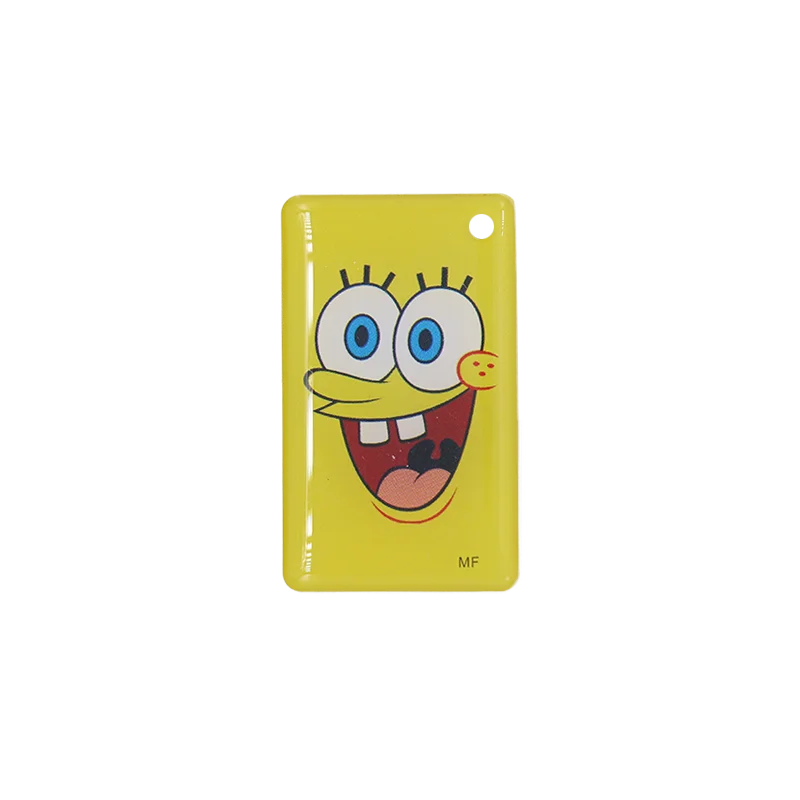 SpongeBob 50 шт. 125 кГц Токен тег цепь для ключей брелок кольцо перезаписываемый Бланк RFID T5577 карта значок для ID карты доступа Копир Дубликатор Cloner - Цвет: SpongeBob