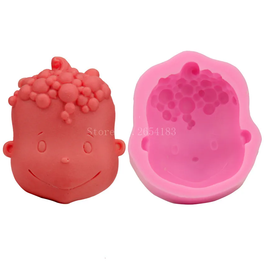 Малыш Мальчик лицо Джессика Альба помадка мыло 3D торт Силиконовая Форма Кекс