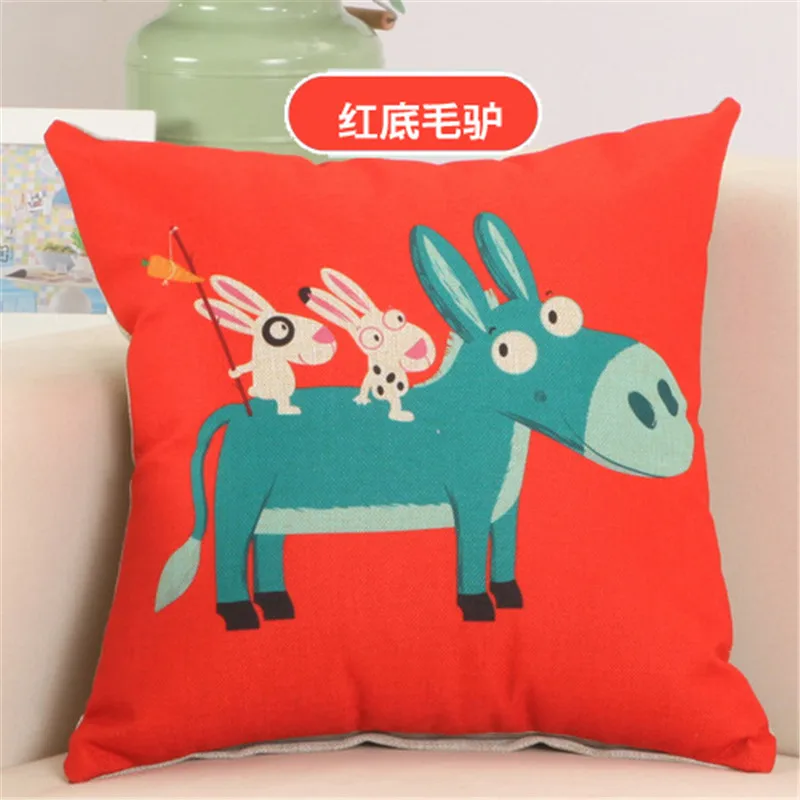 45x45 см чехлы для подушек с рисунком собаки из мультфильма для домашнего дивана, декоративный чехол для детской комнаты