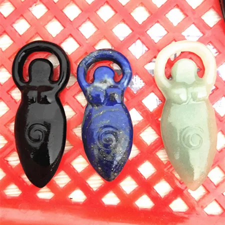 3pieces 6 см Природный кварцевый Скульптура Статуя Свободы танцор праздник подарок - Color: 3pieces