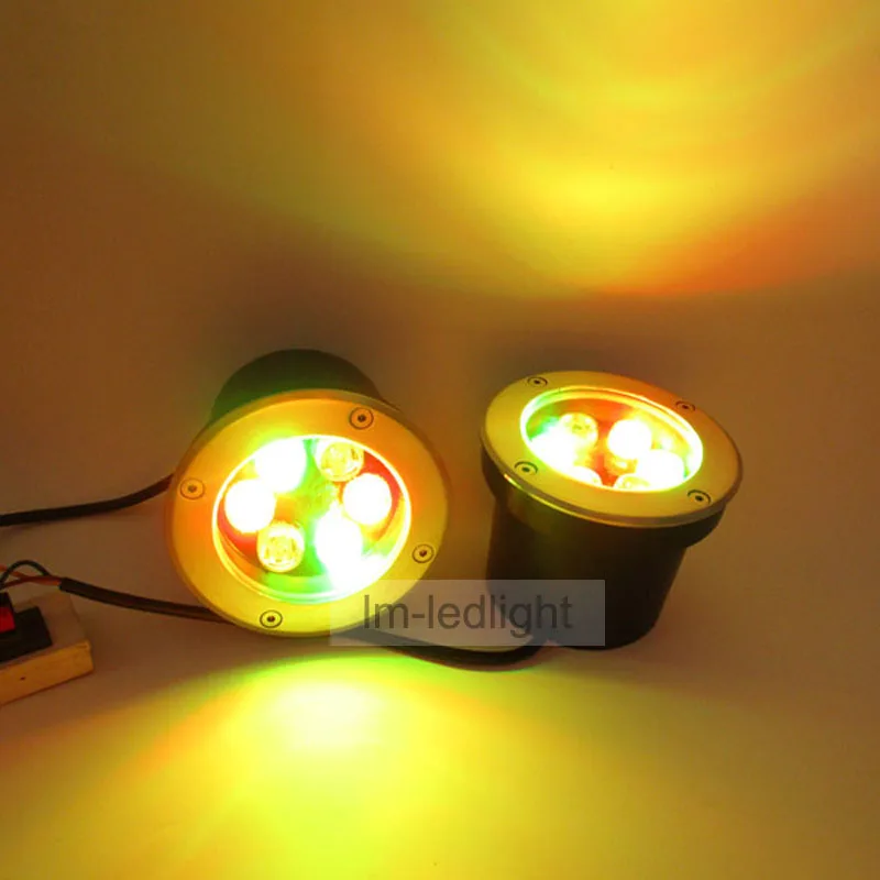 6W led подземный свет 12V dia120mm IP67 напольный Теплый/дневной/чистый белый RGB точечный