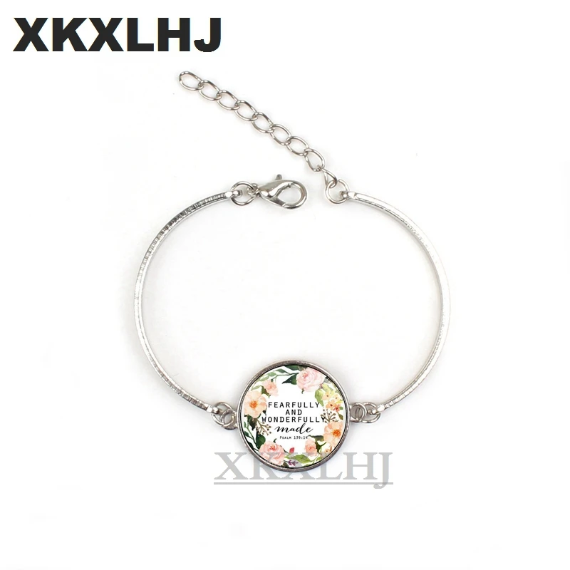 XKXLHJ модный Psalm браслет Художественный принт стеклянный купол Амулеты Браслет