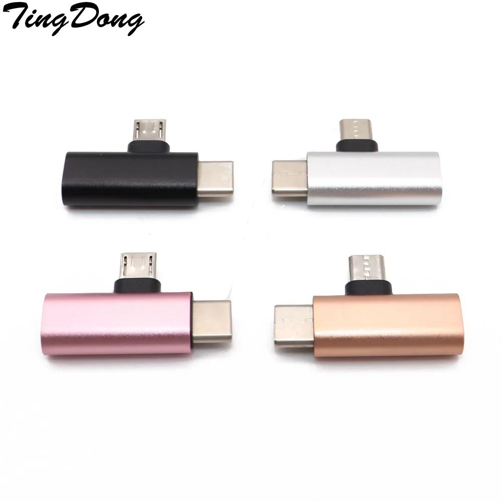 TingDong для iPhone 8 для молниеносно контактный разъем Micro USB+ Тип c преобразователь зарядки Тип-C разъем адаптер для Android телефон