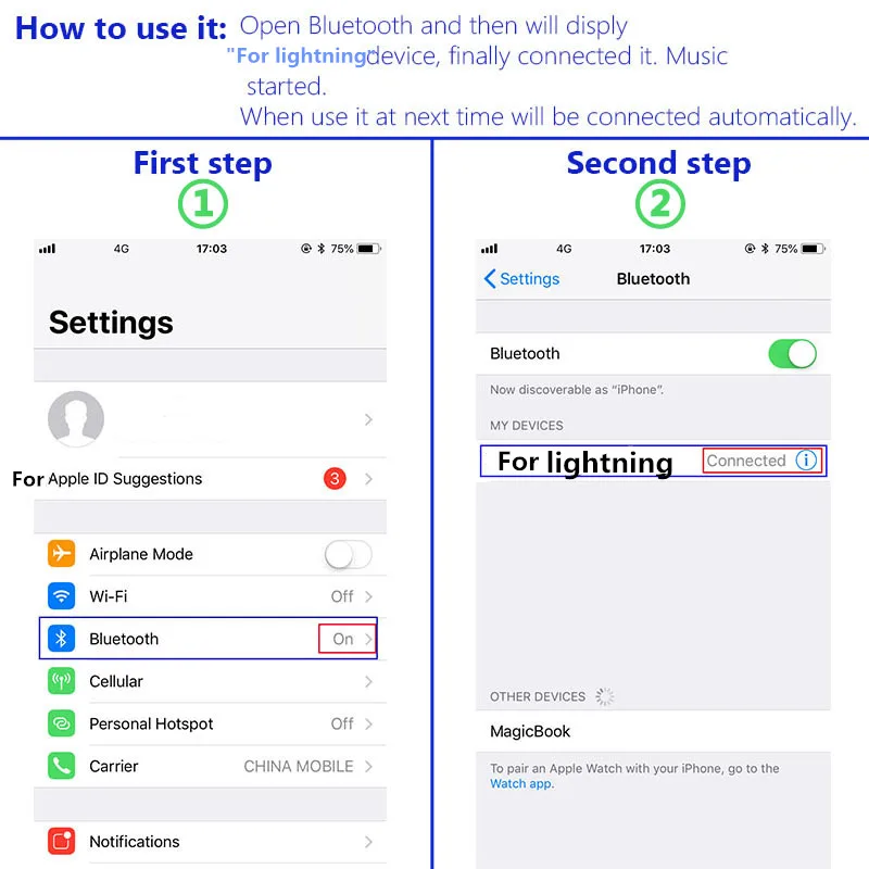 Для lightning/3,5 мм Aux Jack кабель для наушников IOS 12,3 для iPhone X 8 7 Plus XS Max Bluetooth Adaptador вызова аудио адаптер