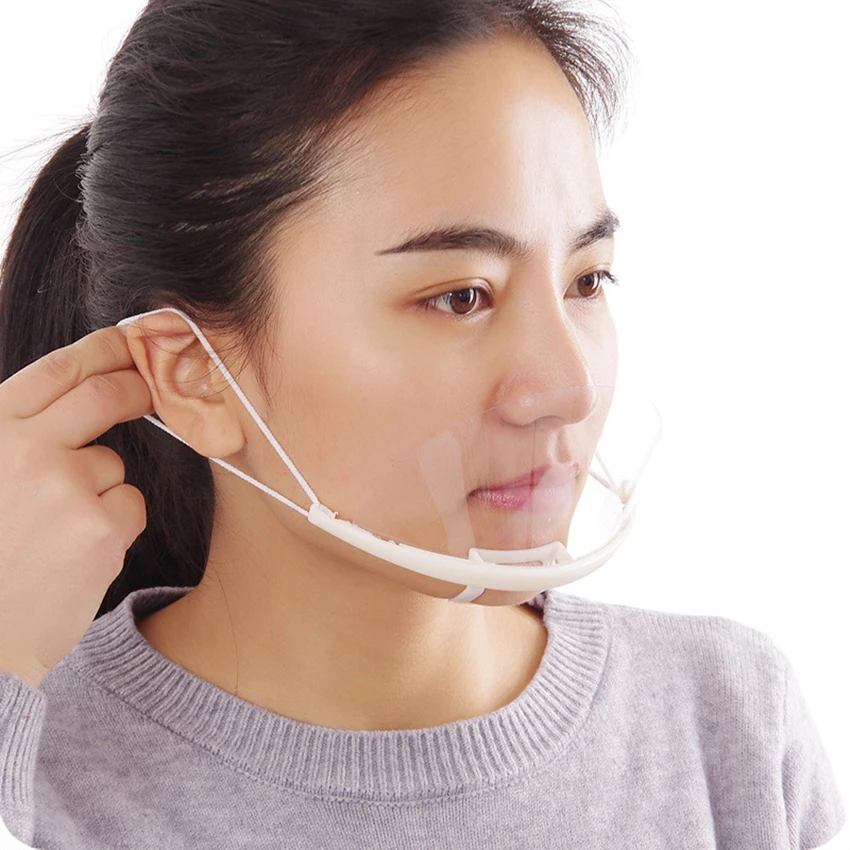 Экологичная 10 шт прозрачная пластиковая маска для лица чистки татуировок