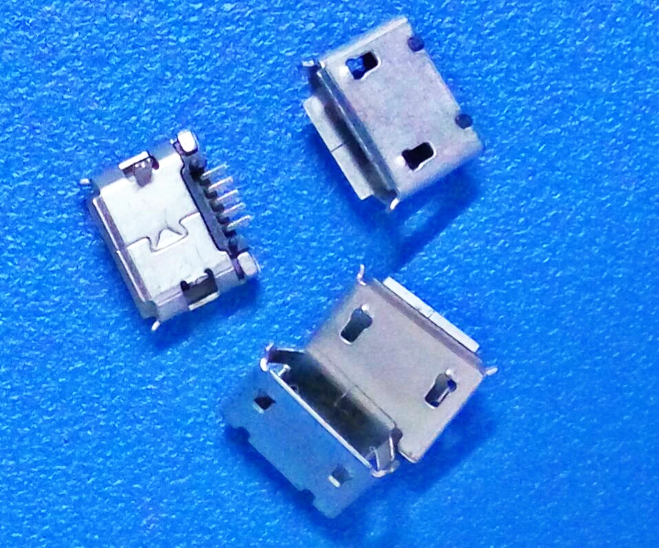 20 шт./лот Micro USB 5P 5-контактный DIP2 длинный разъем Хвостовая зарядная розетка для