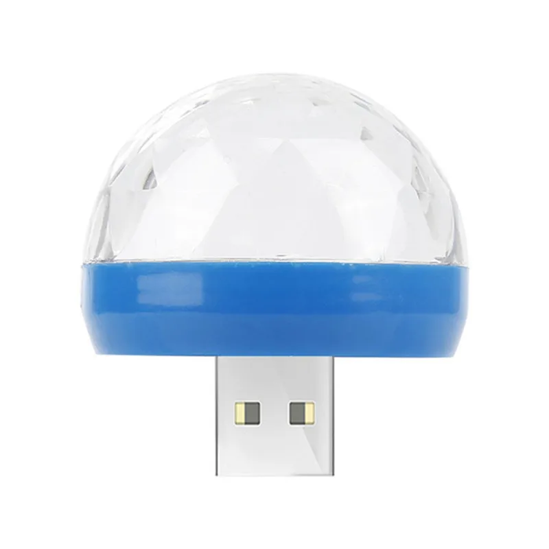 Мини USB звук вечерние освещение дискотечное освещение 4 Вт RGB магический хрустальный шар сценический свет эффект для рождества KTV свадебная музыка Dj свет - Цвет: Blue body A