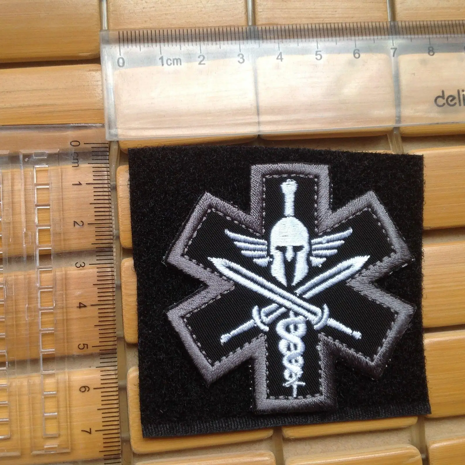 Спартак спартанская армейская медика 3D Molon Labe нашивки вышитые наклейки крюк петля Военная Тактическая Боевая нашивка нарукавная нашивка - Цвет: one set