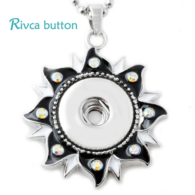 P00638-8 Wholesale Mix Necklace Female's Sweater Fit 18mm Rivca Snap Button Retro snap button Pendant | Украшения и