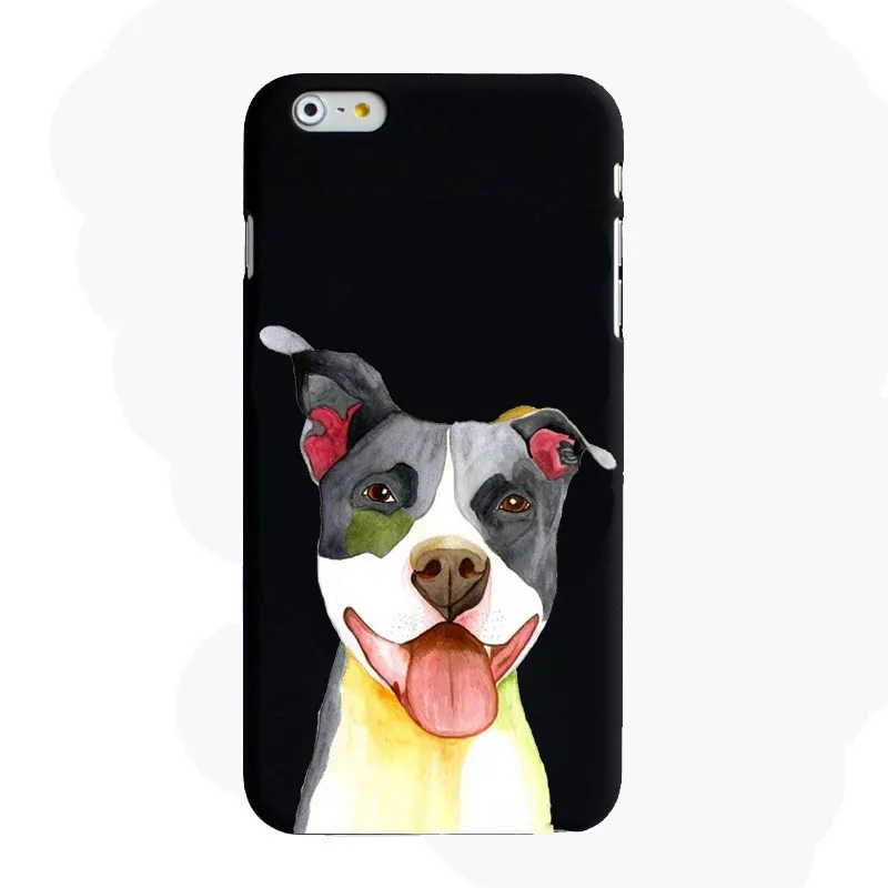 Прекрасный стиль собачий питбуль Дизайн Черные ТПУ чехлы для iphone 8 XS Max 7 7Plus 6 6s Plus 5