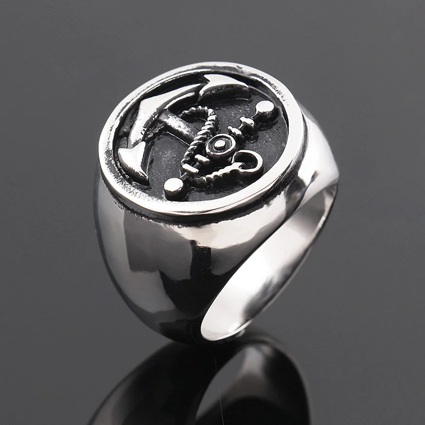 Женское кольцо с якорем высокого качества мужское горячая Распродажа мужские