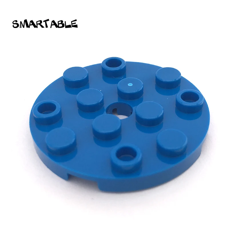 Smartable пластина Круглый 4x4 со штифтовым отверстием строительные блоки MOC детали