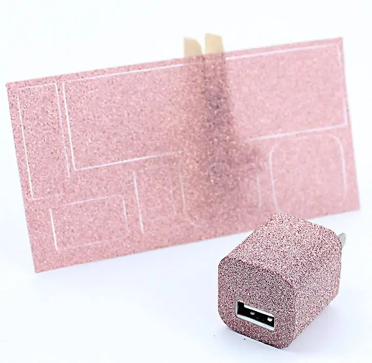 100 шт Мода USB Дата-кабель для мобильного телефона намотки кабеля глазурованные стикеры USB зарядное устройство кабель шнур протектор наклейки для iphone 8 7 6 5 - Цвет: Розовый
