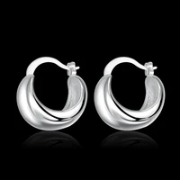 wholesale silver plated fashion jewelry earrings for women round small earrings gifts