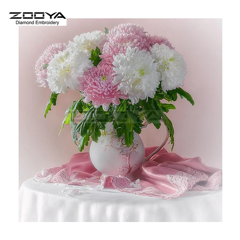 Алмазная вышивка ZOOYA 5D DIY картина Хризантема цветок крестиком Стразы мозаика BJ1875 |