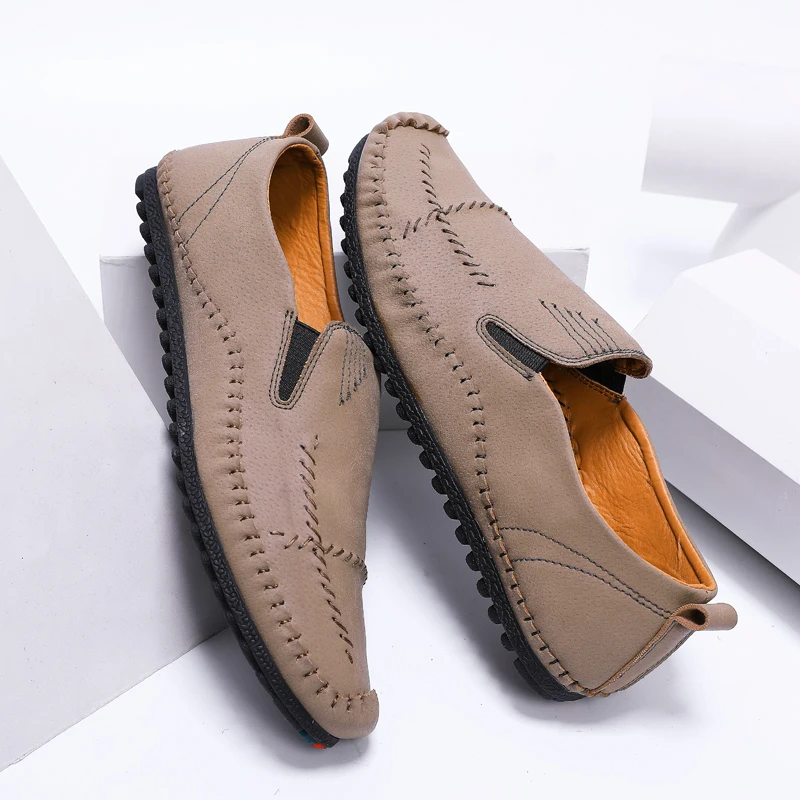 Fashion Men Brogues Luxury Mocasines Shoes Male Formal Business Flats Casual Natural Leather Loafers Sneakers Man Driving Shoe | Обувь