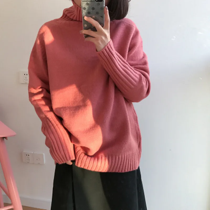 10 colors korean style solid color turtleneck sweaters raglan sleeve womens pullovers (A9164) | Женская одежда