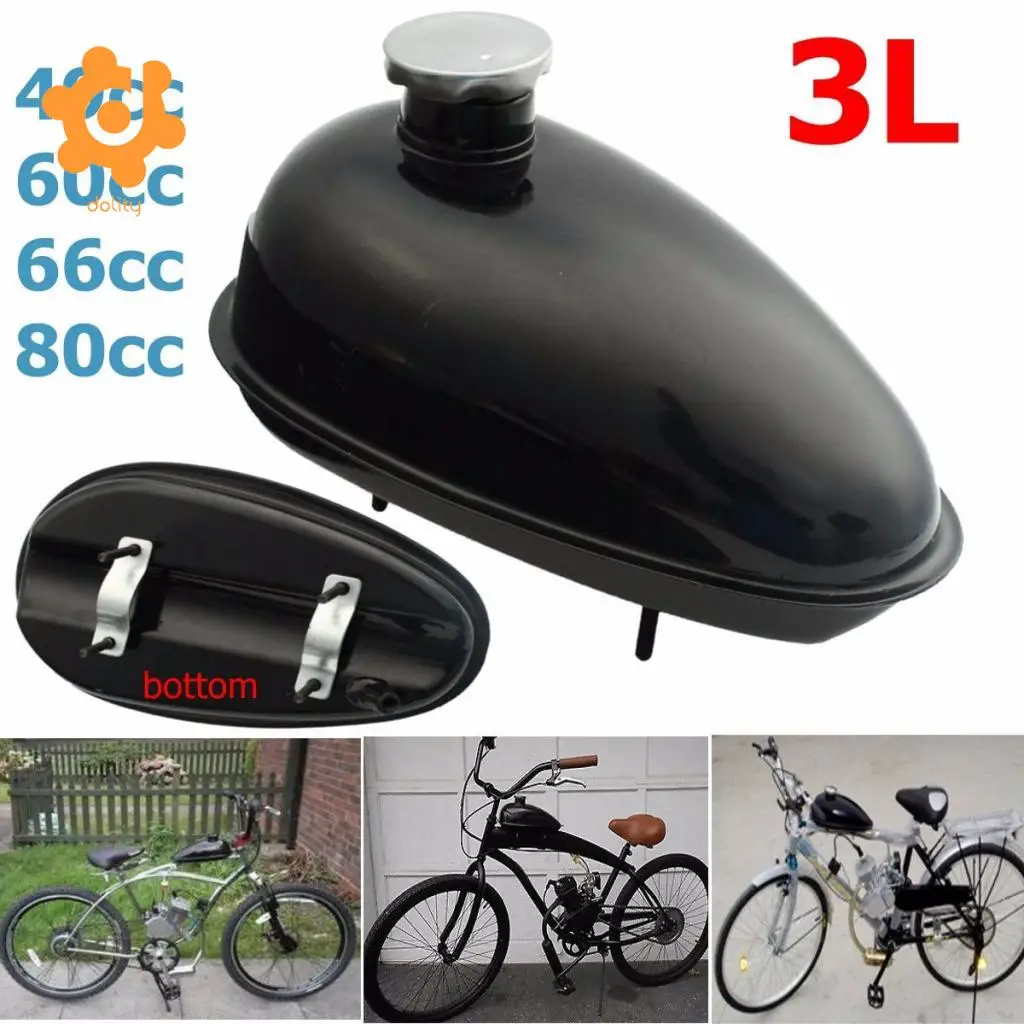49cc 60cc 66cc 80cc двигатель моторизованный велосипед топливный бак и крышка Petcock 3L| |