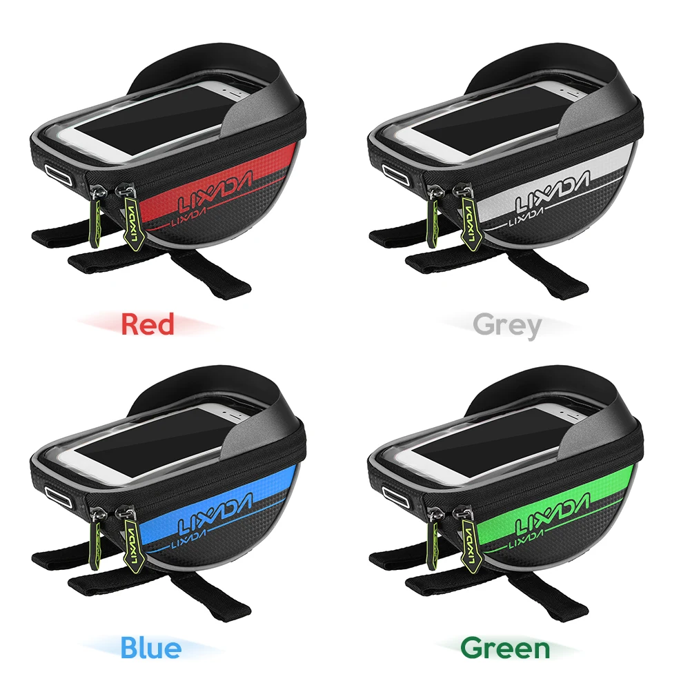 Lixada Bicycle Bag Top Tube Handlebar Touchscreen Cell Phone PVC MTB Road Bike Front Frame Accessories | Спорт и развлечения