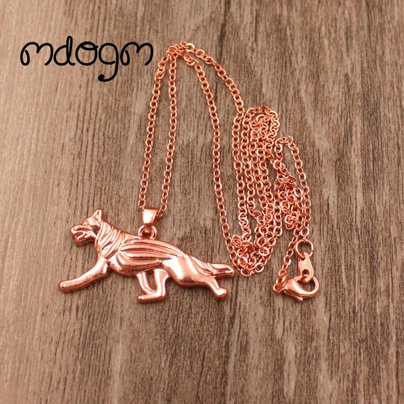 Милое ожерелье в виде немецкой овчарки кулон собаки посеребренные ювелирные