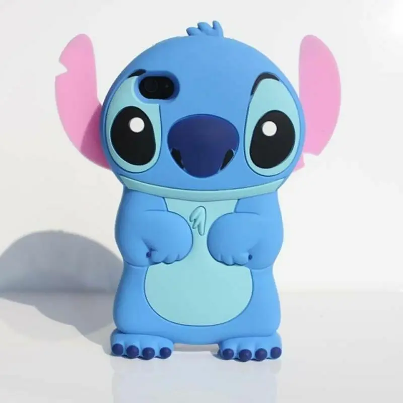 Blue Stitch 3D милая Мягкая силиконовая задняя крышка с животными из мультфильмов для iPhone 5 5S 5C SE 6 6s 7 8 Plus X XS XR XS Max чехол для телефона Funda Capa - Цвет: Blue Stitch