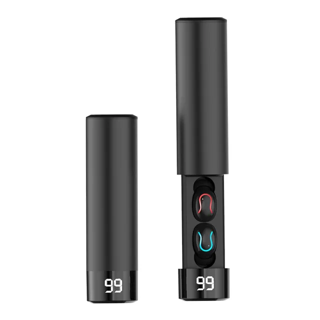 Q67 TWS беспроводной Bluetooth 5,0 футляр для наушников цифровой дисплей спортивные стерео наушники гарнитура внешний аккумулятор для iphone xiaomi HBQ Q32 - Цвет: Bulb Black N BOX