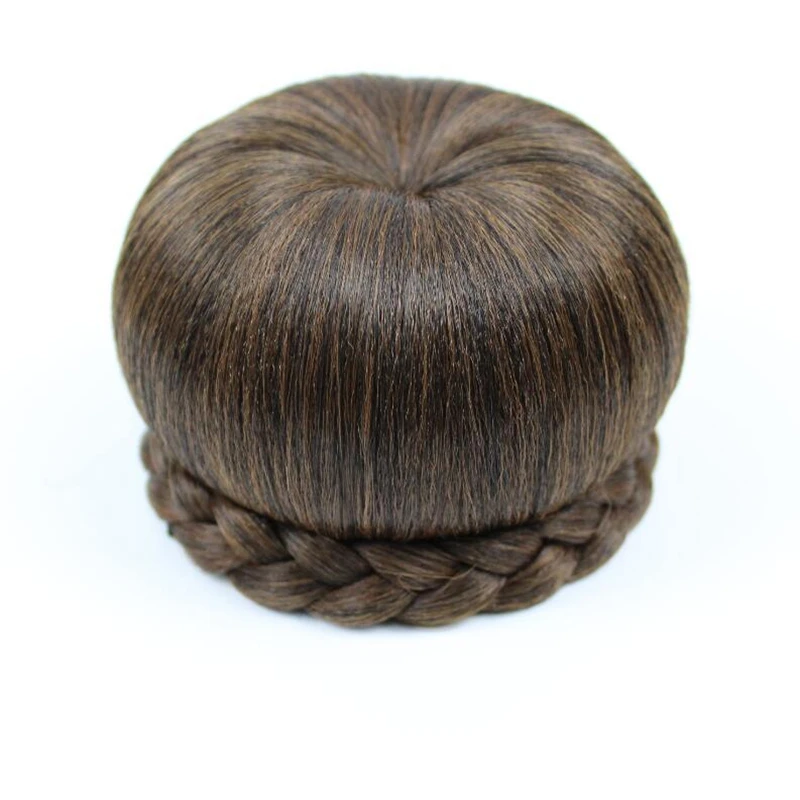 Women Synthetic Hair Clip In One Piece Chignon Apple Style Round Bud Hair Chignons Free Shipping