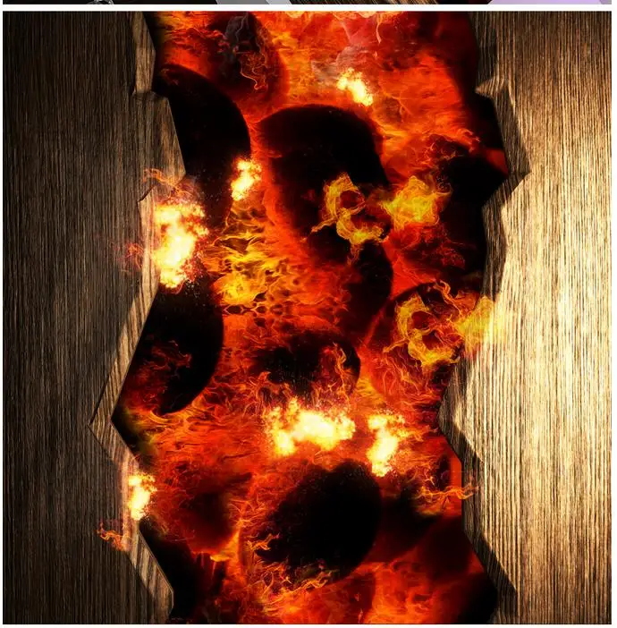 Домашнее украшение огонь на заказ фото самоклеющиеся 3D Пол ПВХ