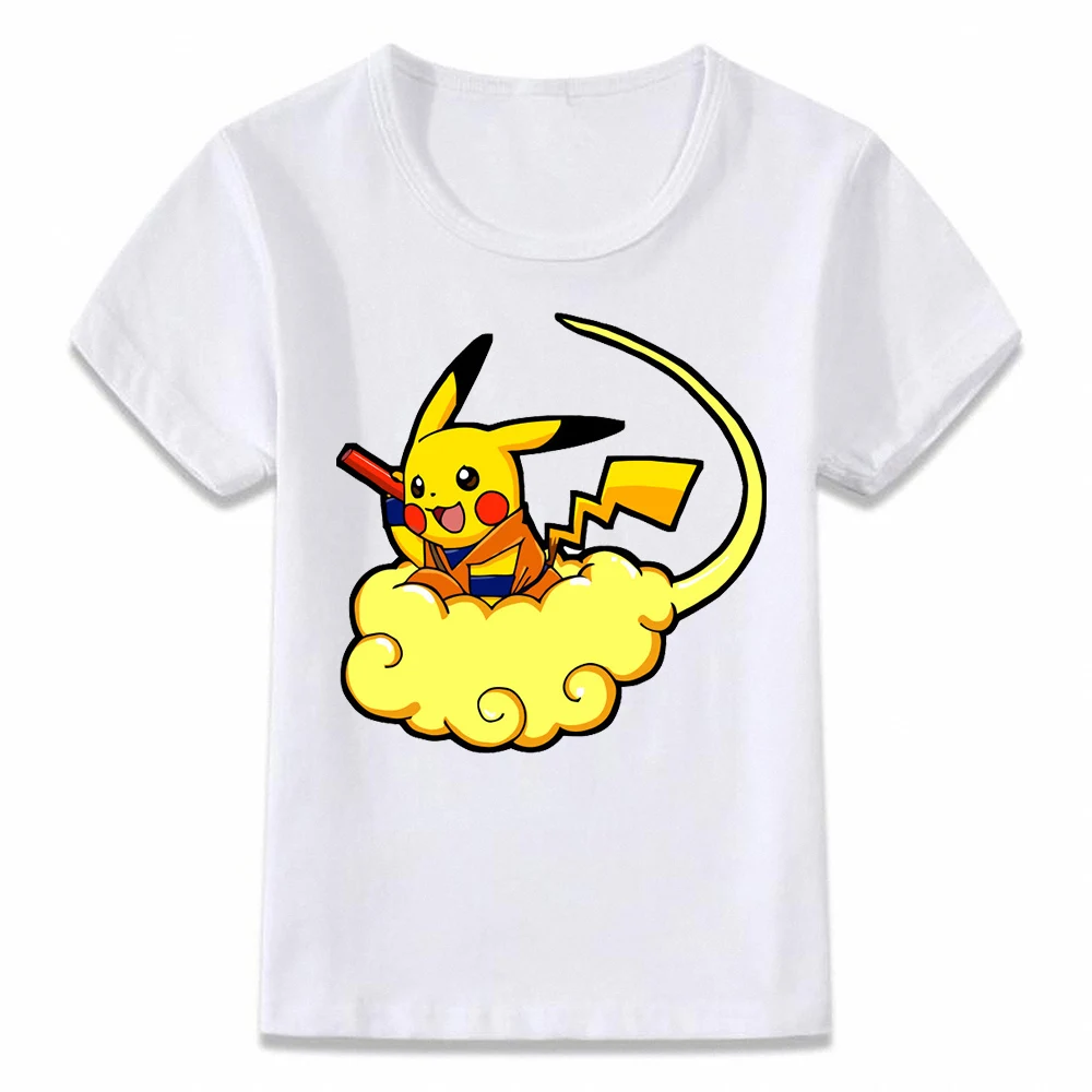 oal009h Kids Clothes T Shirt Matryoshka Pikachu Evolution Pichu Pokemon T-shirt for Boys and Girls Shirts Tee oal009 - Цвет: oal009h