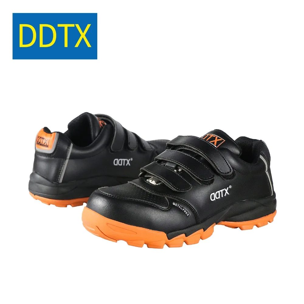DDTX Safety Shoes Work Boots Men Composite Toe Anti-smash Lightweight Breathable Footwear EH Insulation Black |