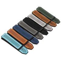 rubber strap mens watch accessories for hublot leather strap buckle waterproof breathable bracelet watch band 25mmx19mm