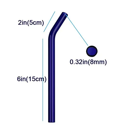 Стеклянные соломинки с чехлом экологически чистые для детей 1 шт.|Бутылки воды и